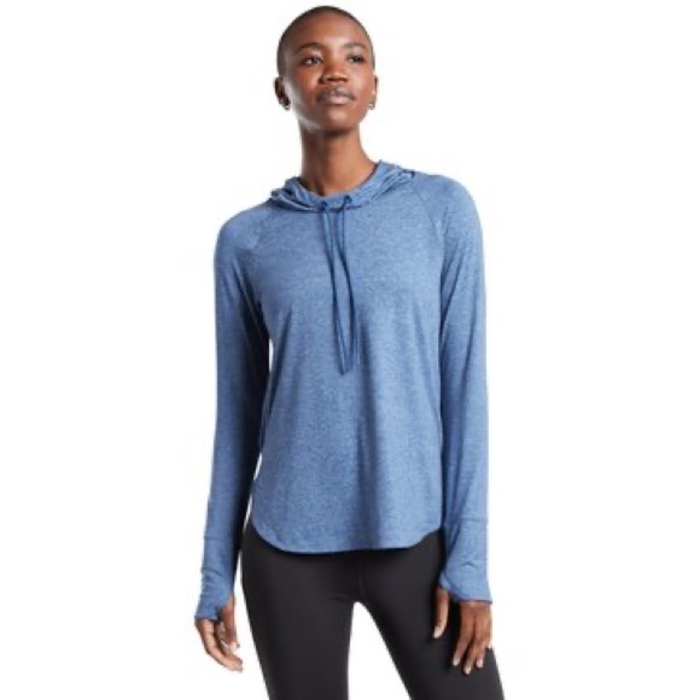 Athleta uptempo hoodie heathered blue XL